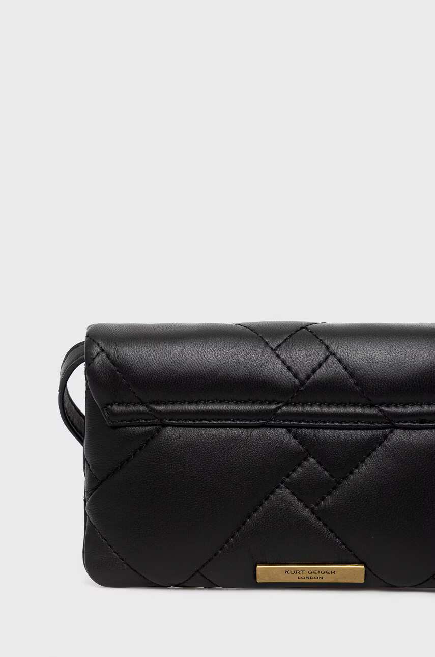 Kurt Geiger London Кожен клъч в черно - Pepit.bg