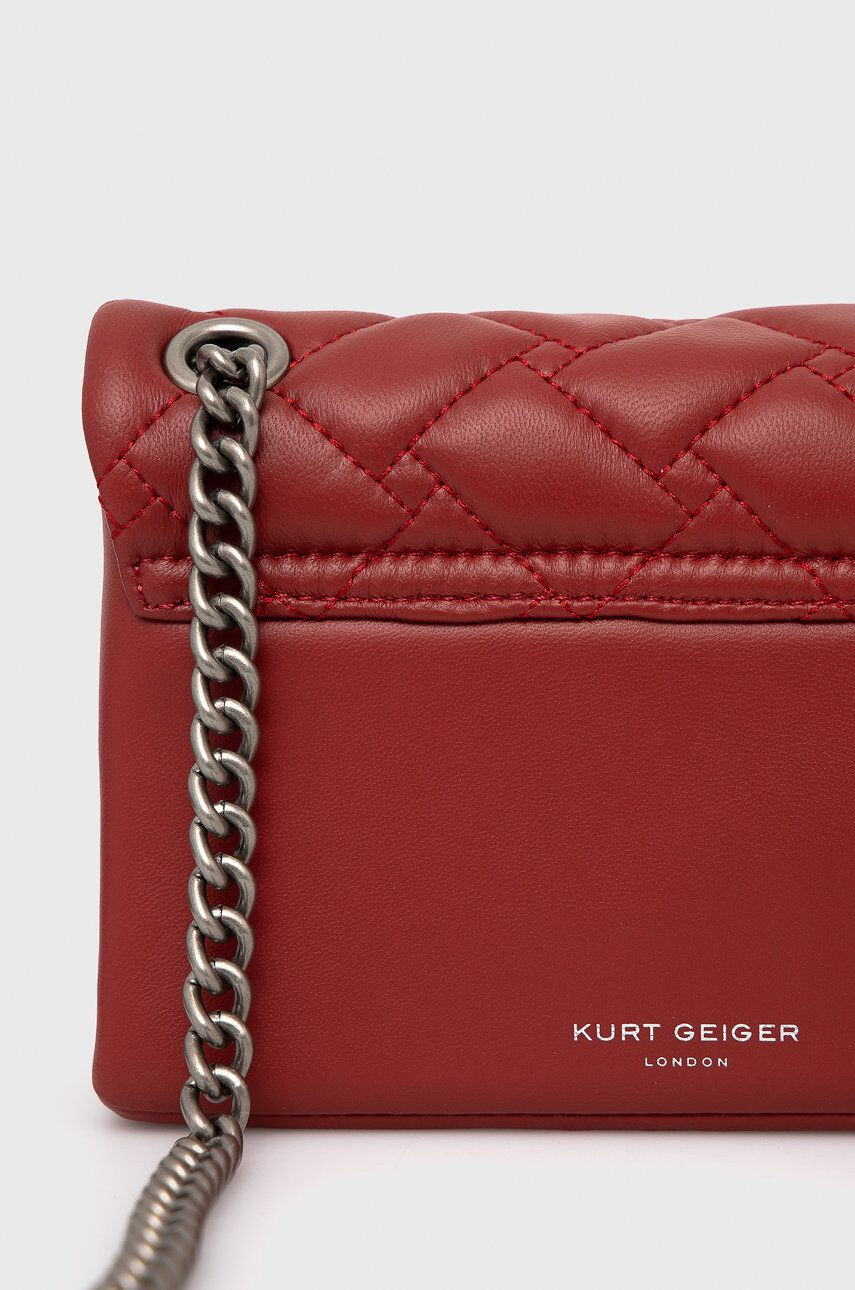 Kurt Geiger London Кожена чанта в червено - Pepit.bg