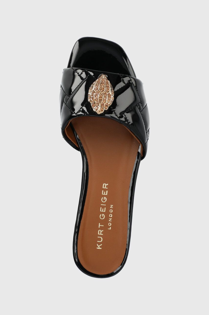 Kurt Geiger London Кожени чехли Kensington Mule дамски в черно с ток стилето 8489700309 - Pepit.bg