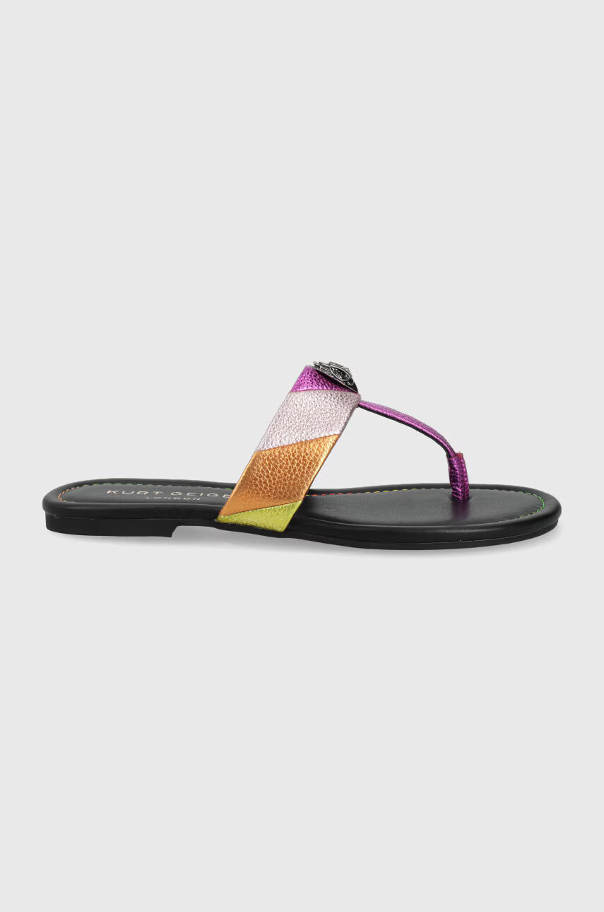 Kurt Geiger London Кожени джапанки дамско с равна подметка - Pepit.bg