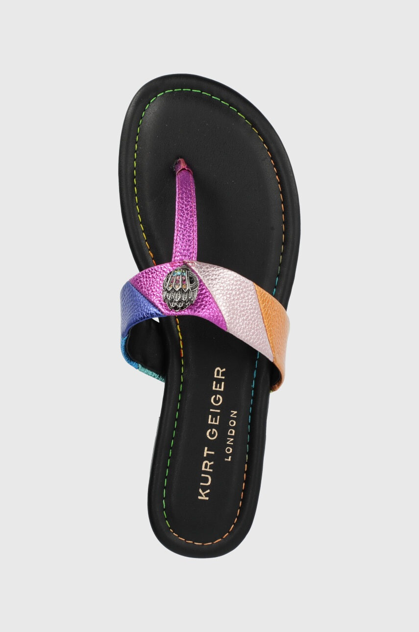 Kurt Geiger London Кожени джапанки дамско с равна подметка - Pepit.bg