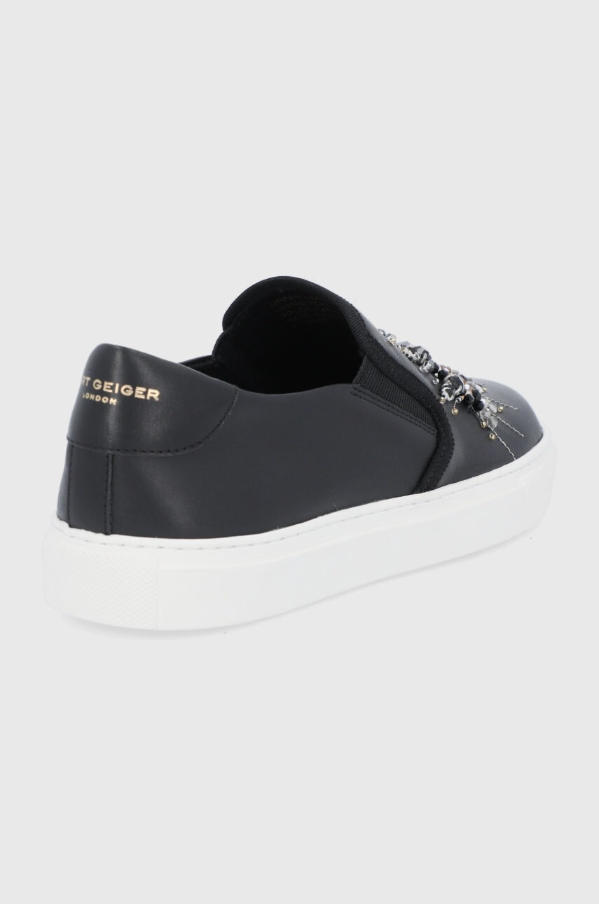 Kurt Geiger London Кожени кецове в черно - Pepit.bg