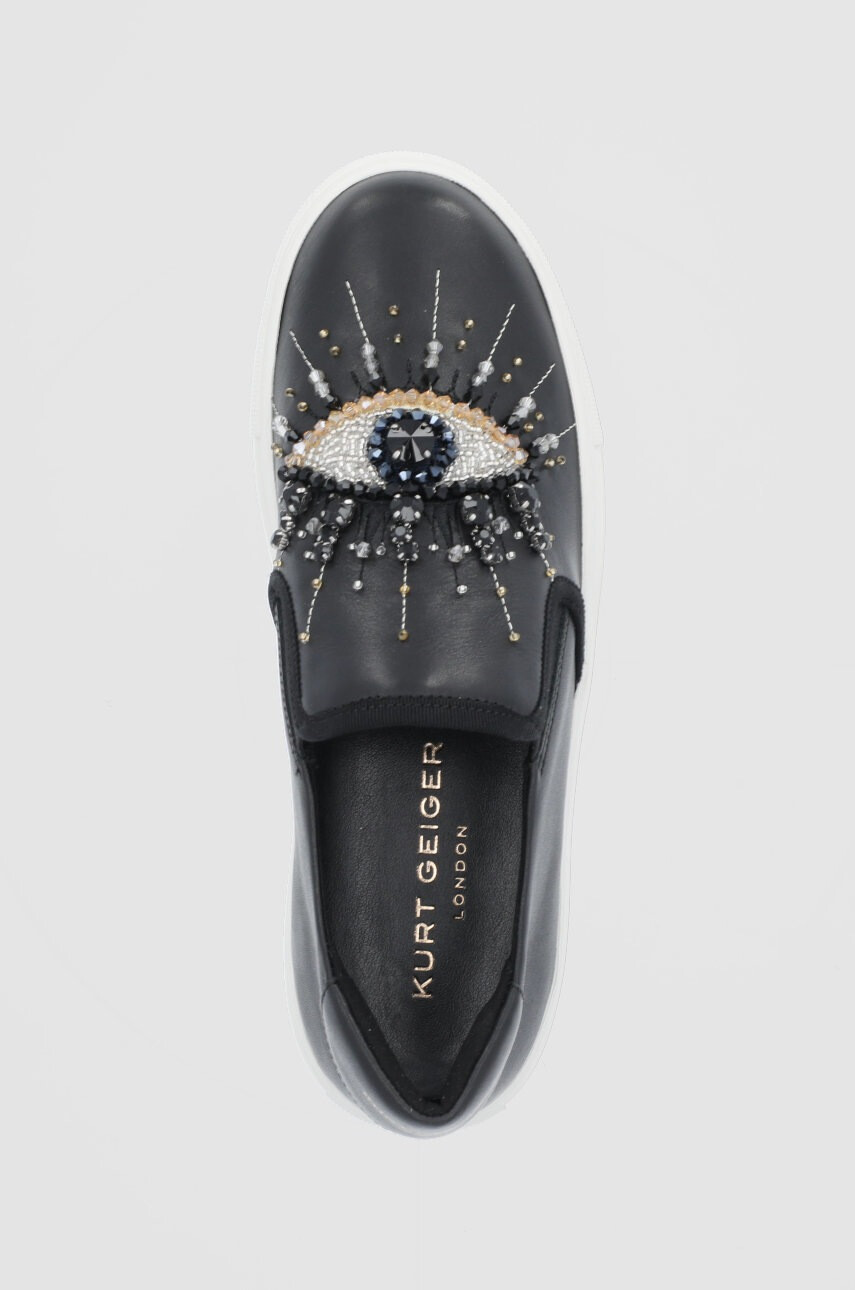 Kurt Geiger London Кожени кецове в черно - Pepit.bg