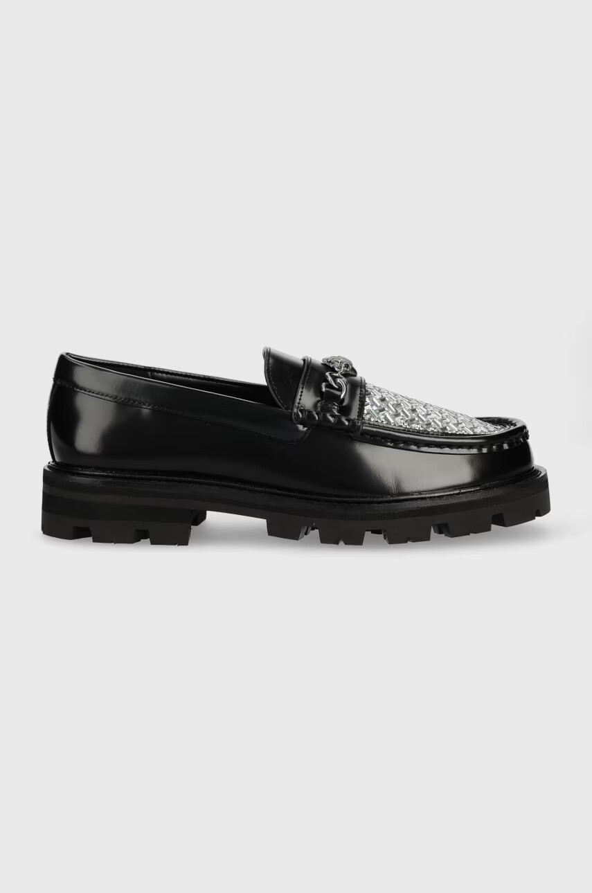 Kurt Geiger London Кожени мокасини Carnaby в черно с платформа 9422109109 - Pepit.bg