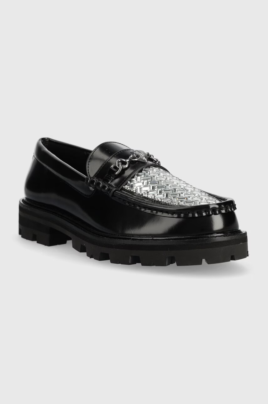 Kurt Geiger London Кожени мокасини Carnaby в черно с платформа 9422109109 - Pepit.bg