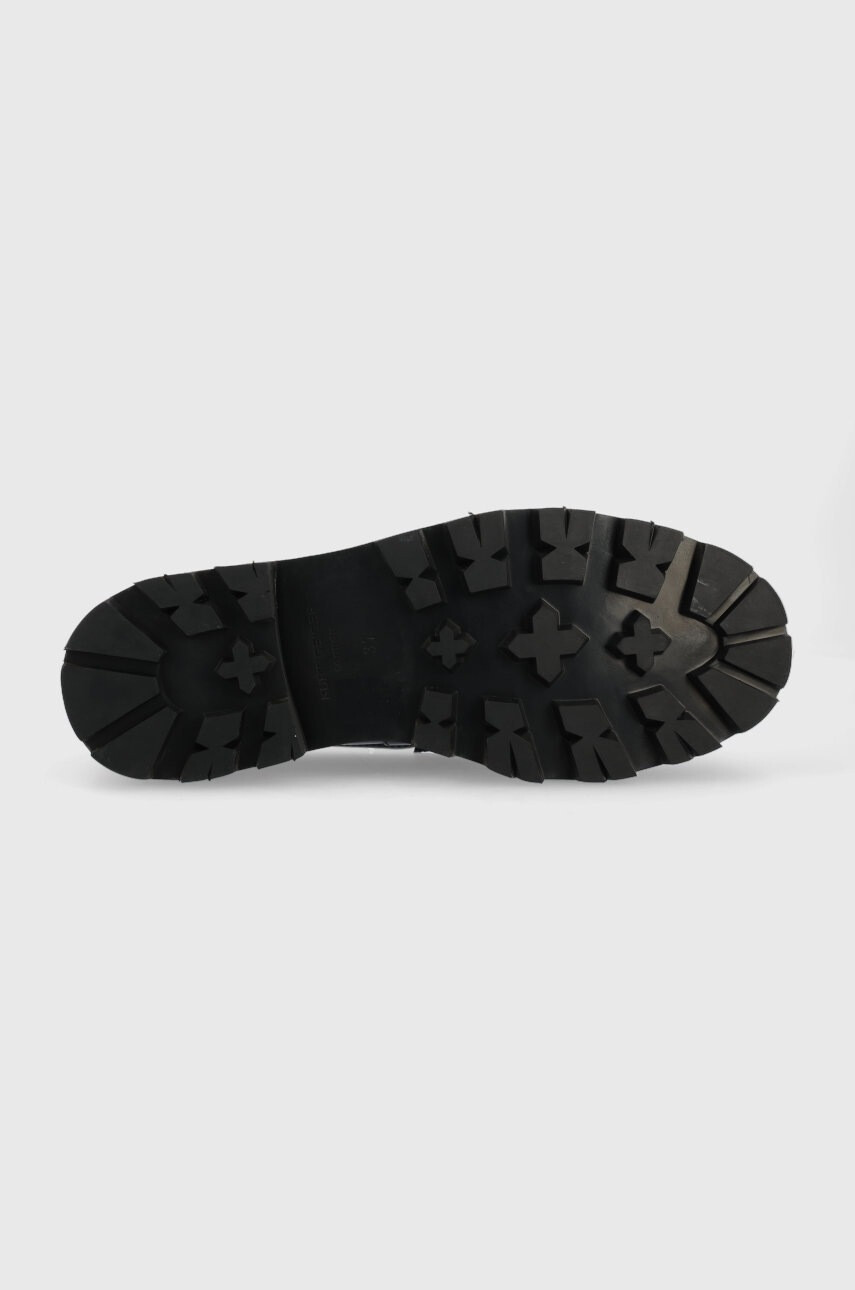 Kurt Geiger London Кожени мокасини Carnaby в черно с платформа 9422109109 - Pepit.bg