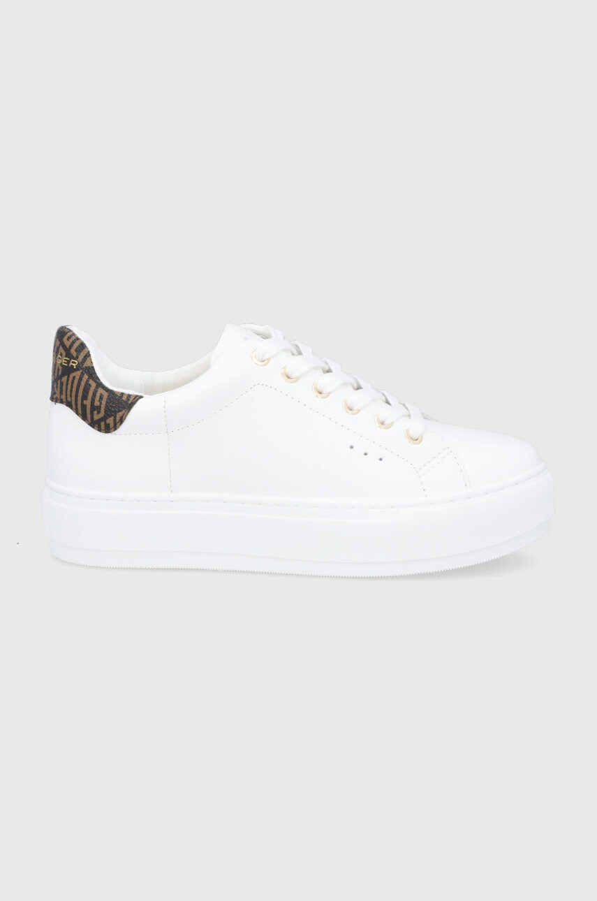 Kurt Geiger London Кожени обувки в бяло с платформа - Pepit.bg