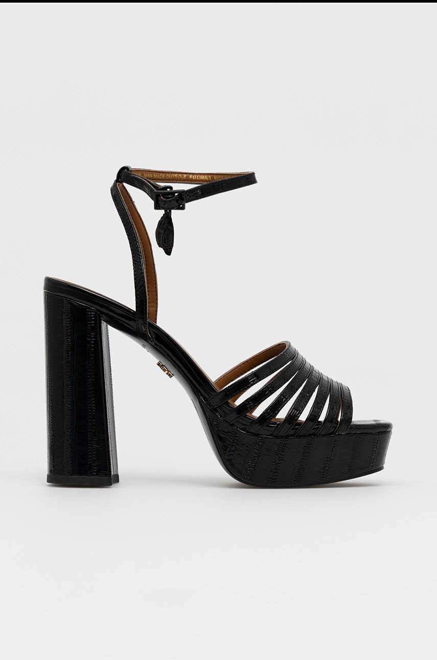 Kurt Geiger London Кожени сандали Pierra в черно 8882200309 - Pepit.bg