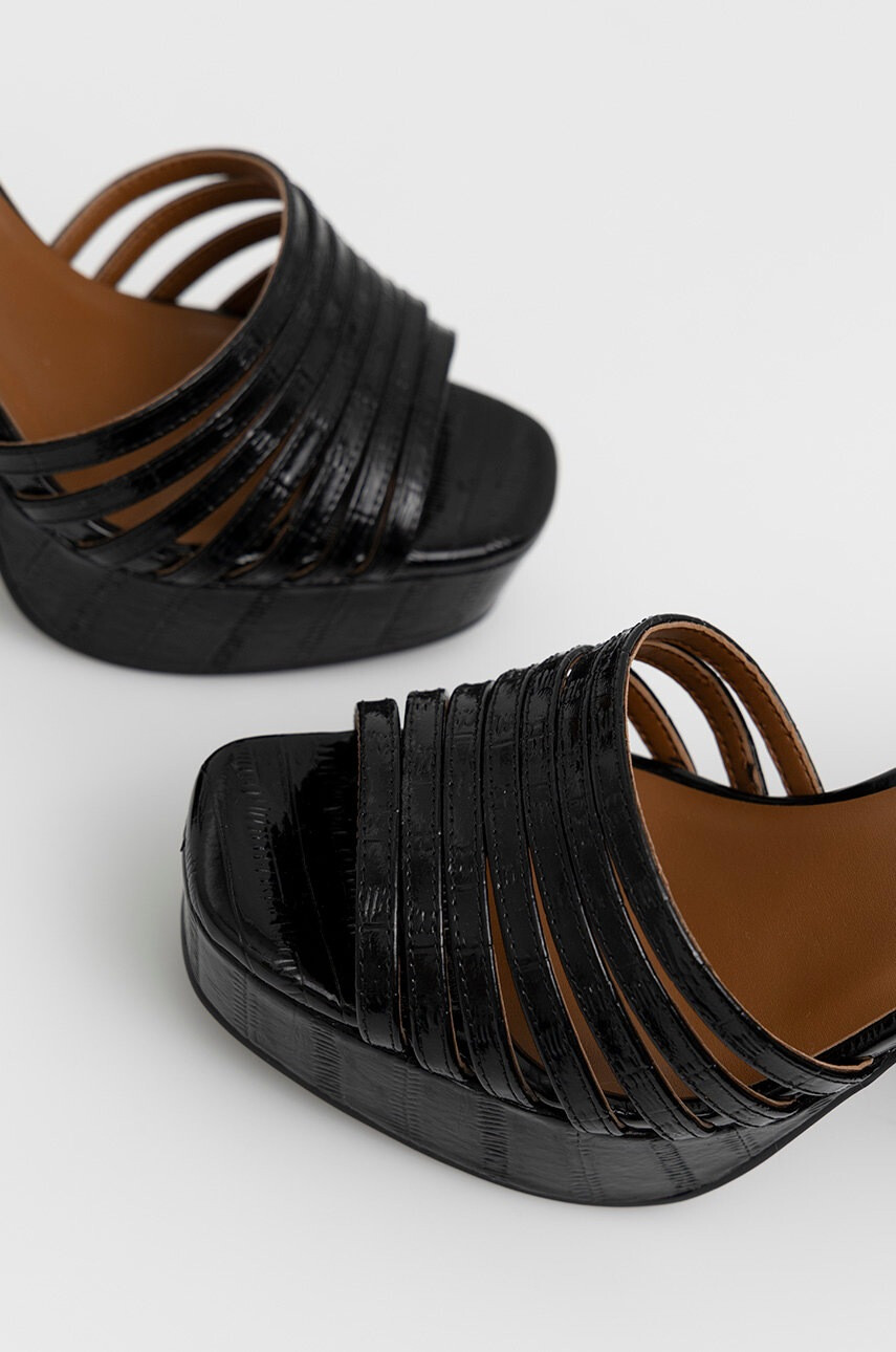 Kurt Geiger London Кожени сандали Pierra в черно 8882200309 - Pepit.bg