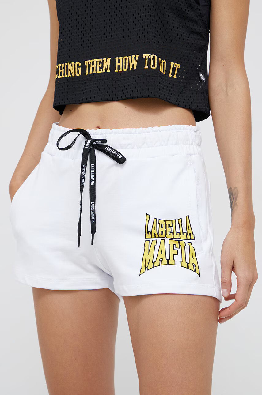 Labellamafia Къси панталони в черно с принт със стандартна талия - Pepit.bg