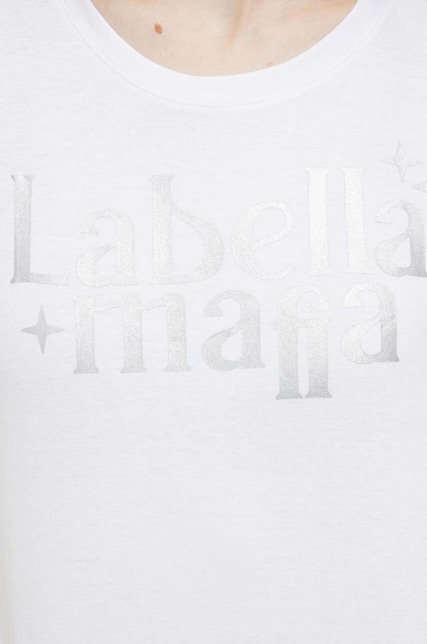 Labellamafia Памучна тениска в бяло - Pepit.bg