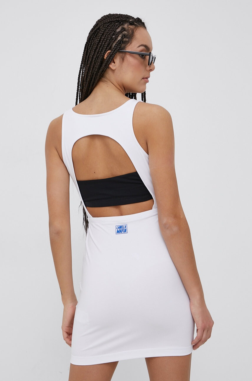 Labellamafia Рокля в бяло къс модел с кройка по тялото - Pepit.bg