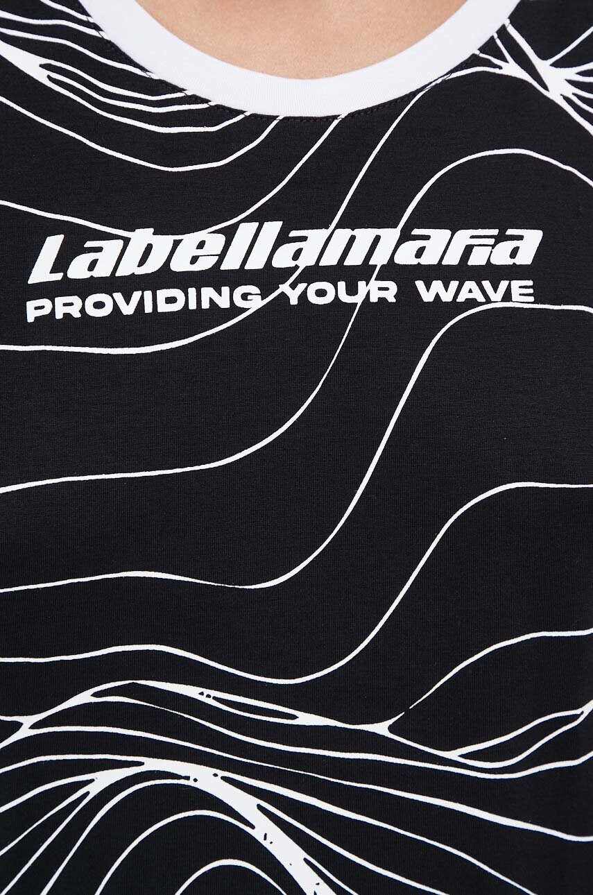 Labellamafia Тениска Waves в черно - Pepit.bg