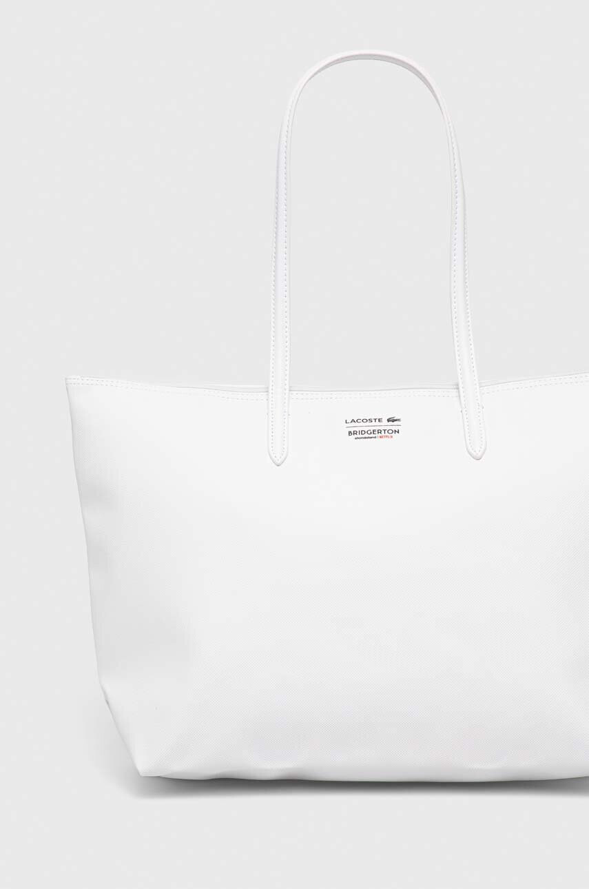 Lacoste Чанта x Netflix в бяло - Pepit.bg