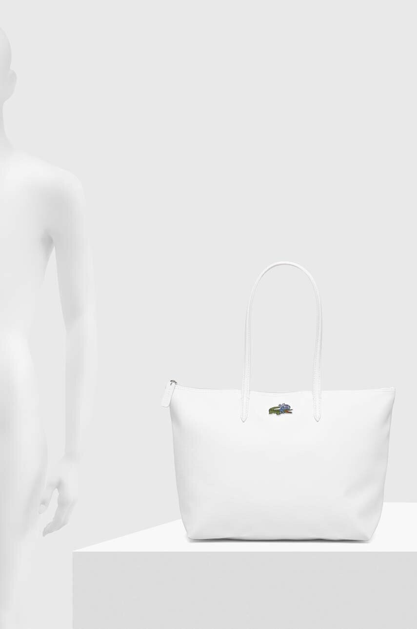 Lacoste Чанта x Netflix в бяло - Pepit.bg