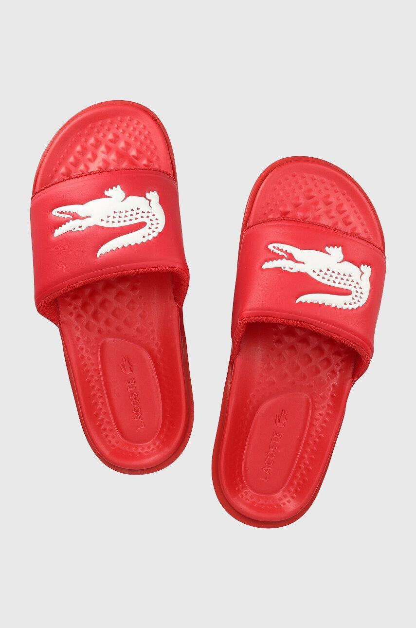 Lacoste Чехли Croco Dualiste в червено - Pepit.bg