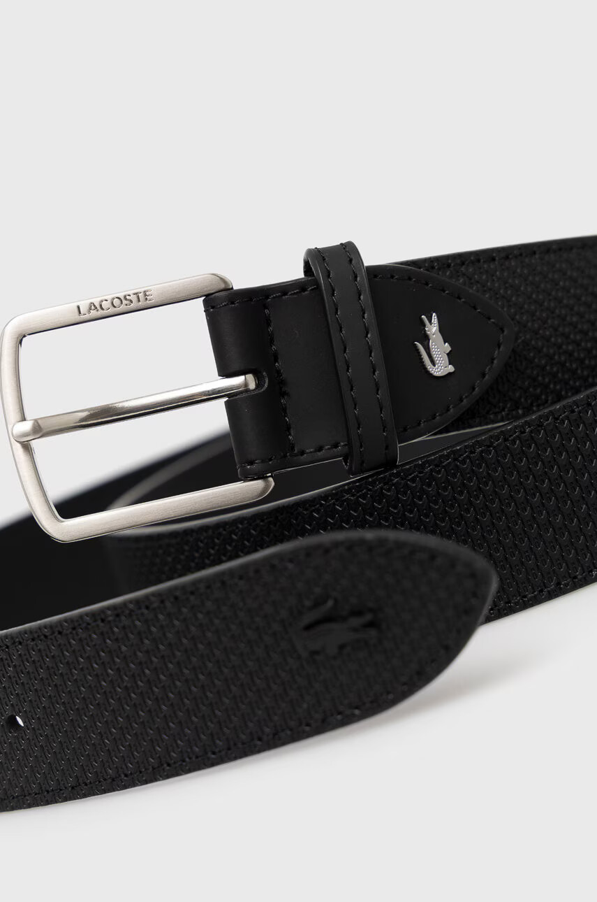 Lacoste Кожен колан мъжки в черно - Pepit.bg