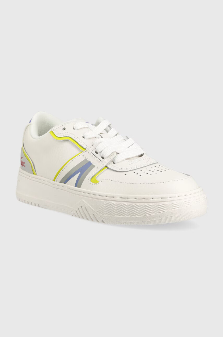 Lacoste Кожени маратонки L001 Leather Popped Heel в бяло 43SFA0074 - Pepit.bg