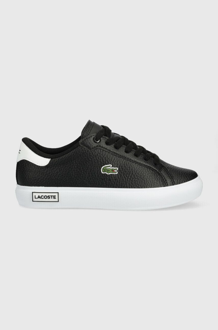 Lacoste Кожени маратонки POWERCOURT в черно 41SFA0048 - Pepit.bg