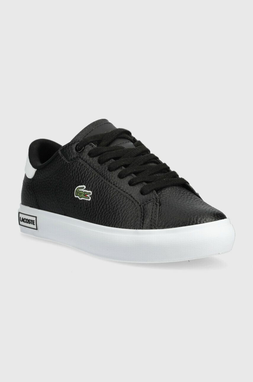 Lacoste Кожени маратонки POWERCOURT в черно 41SFA0048 - Pepit.bg