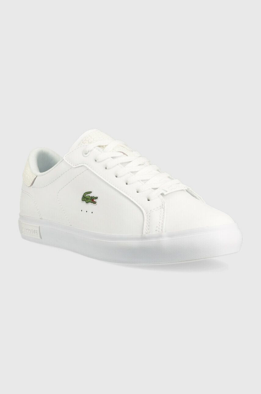 Lacoste Кожени маратонки POWERCOURT в бяло 41SMA0030 - Pepit.bg