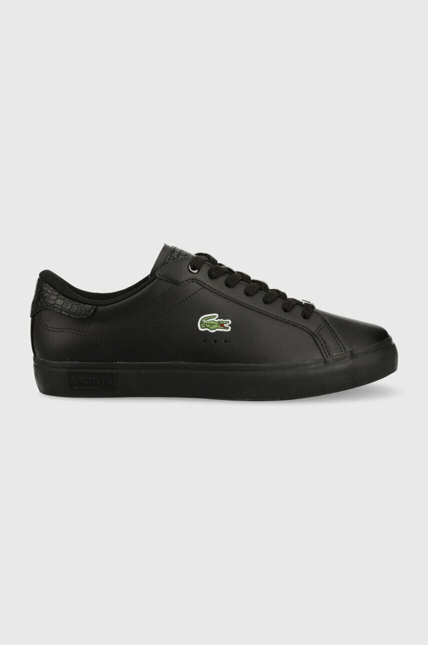 Lacoste Кожени маратонки POWERCOURT в черно 41SMA0030 - Pepit.bg