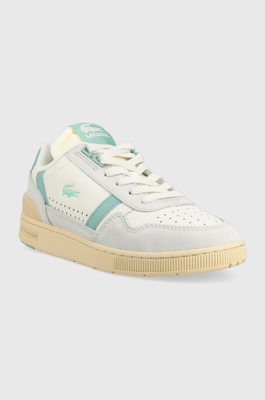 Lacoste Кожени маратонки T-Clip Leather Colour Pop в сиво 45SFA0070 - Pepit.bg