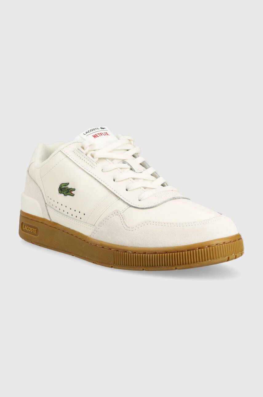 Lacoste Кожени маратонки x Netflix T-Clip Leather Trainers в бежово 45SMA0134 - Pepit.bg