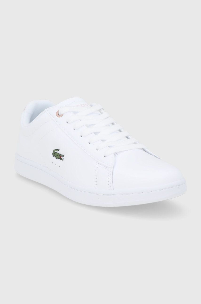 Lacoste Кожени обувки Carnaby Evo в бяло с равна подметка - Pepit.bg