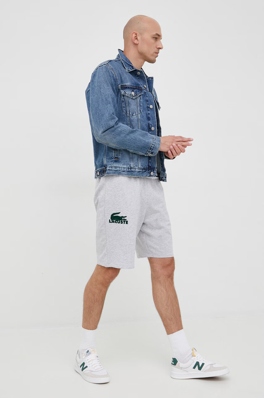 Lacoste Къси панталони в сиво меланж на - Pepit.bg