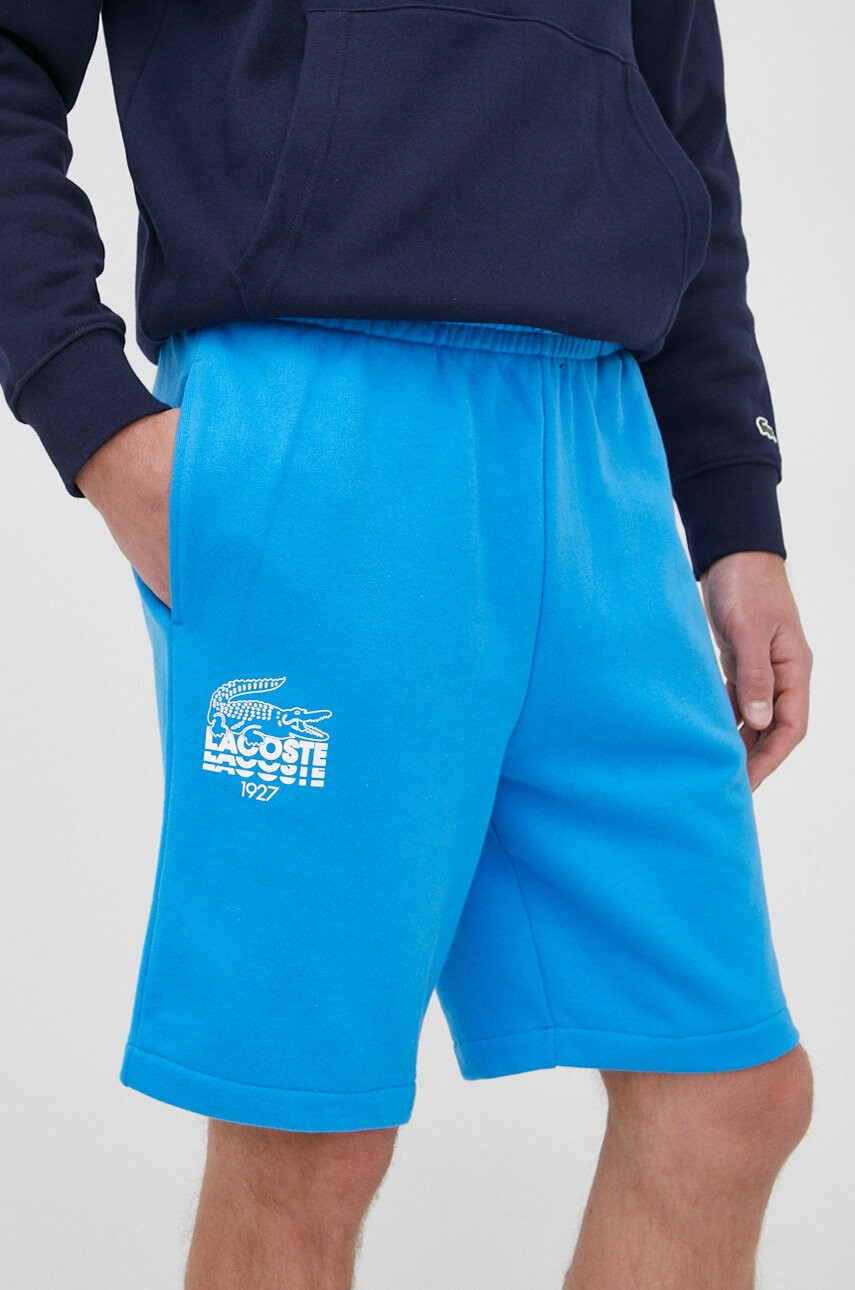 Lacoste Памучен къс панталон в тъмносиньо - Pepit.bg