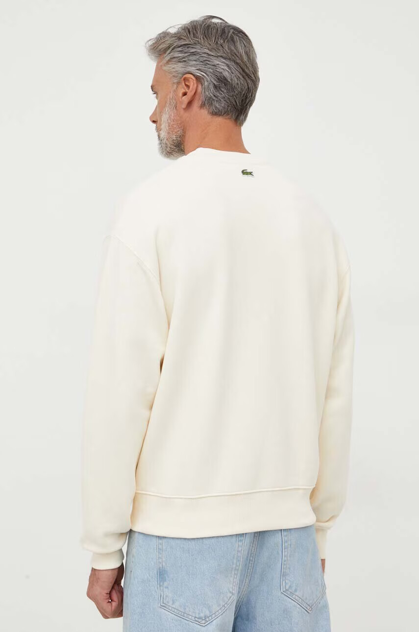 Lacoste Памучен суичър в бежово с апликация - Pepit.bg
