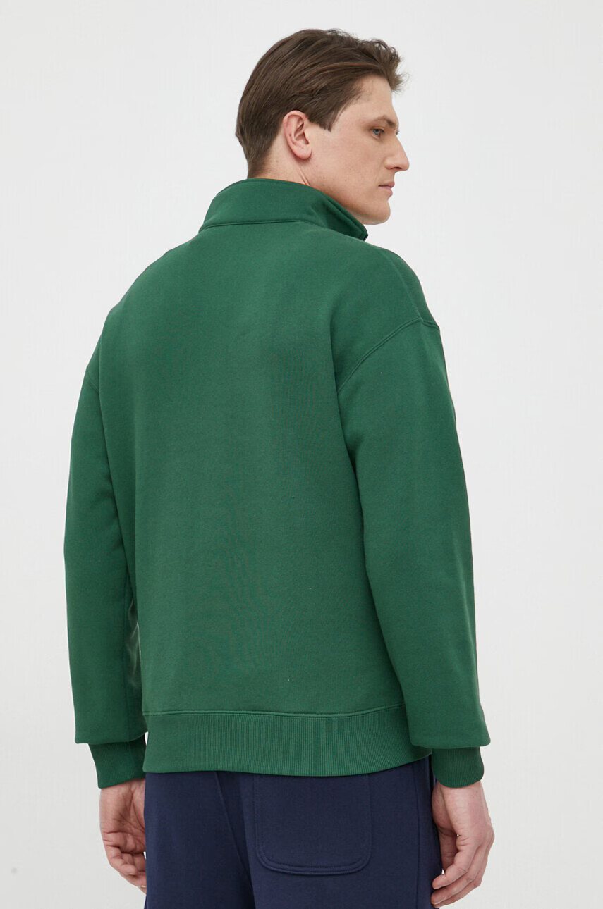Lacoste Памучен суичър в зелено с принт - Pepit.bg