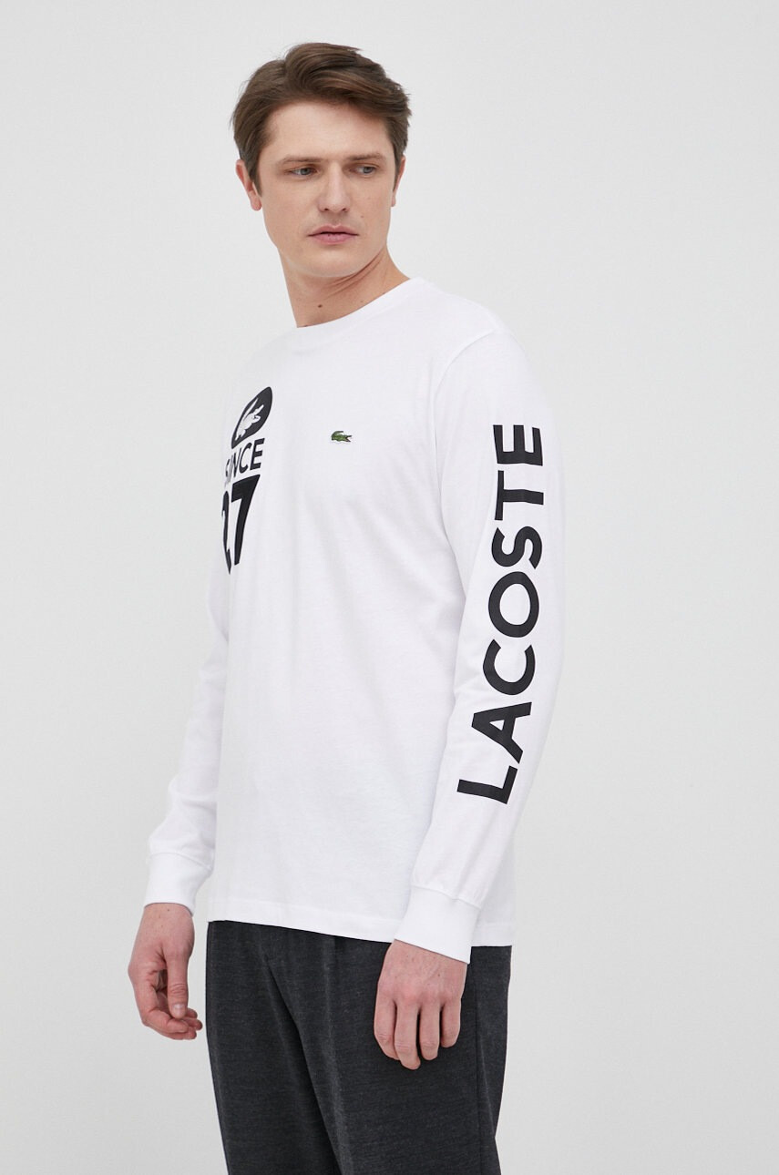 Lacoste Памучна блуза с дълги ръкави - Pepit.bg