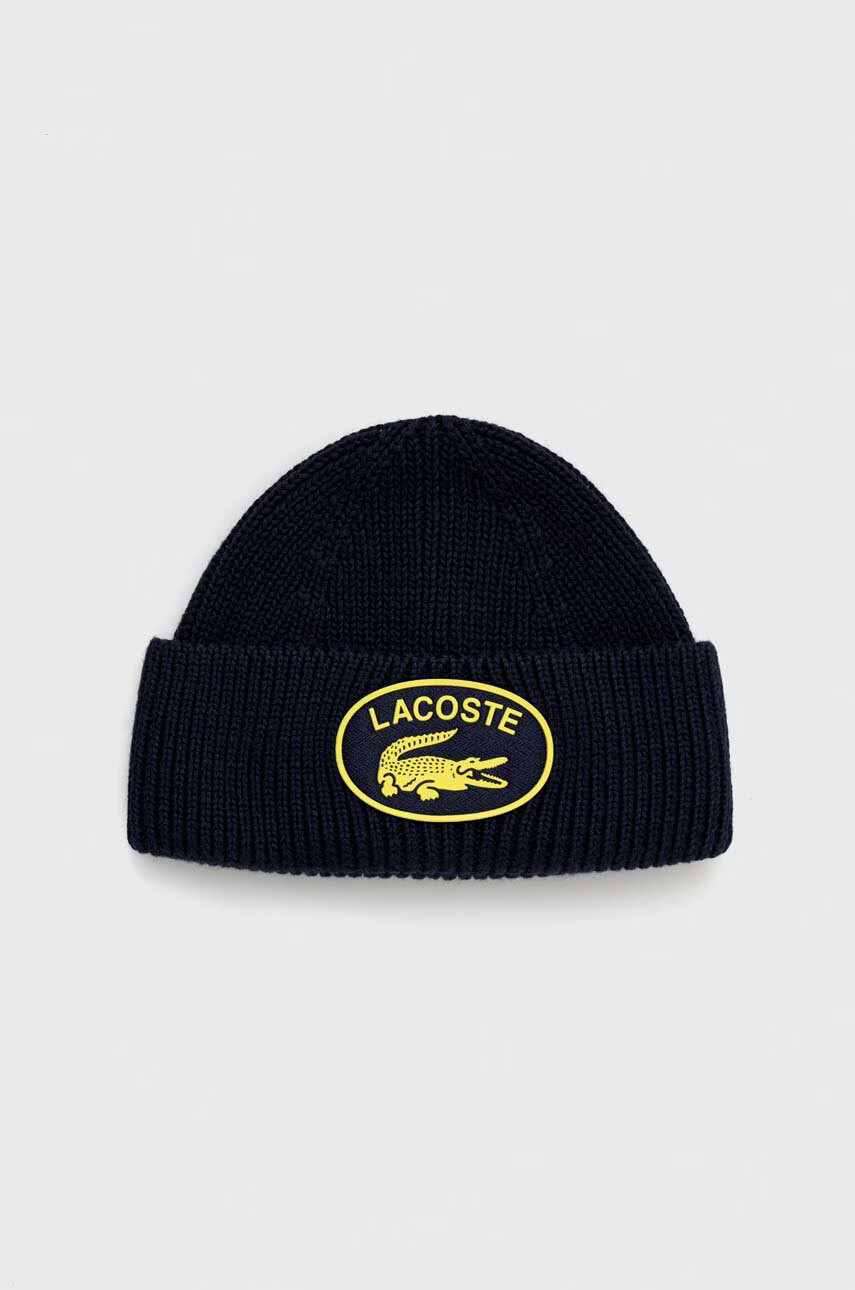 Lacoste Памучна шапка в тъмносиньо от памук - Pepit.bg