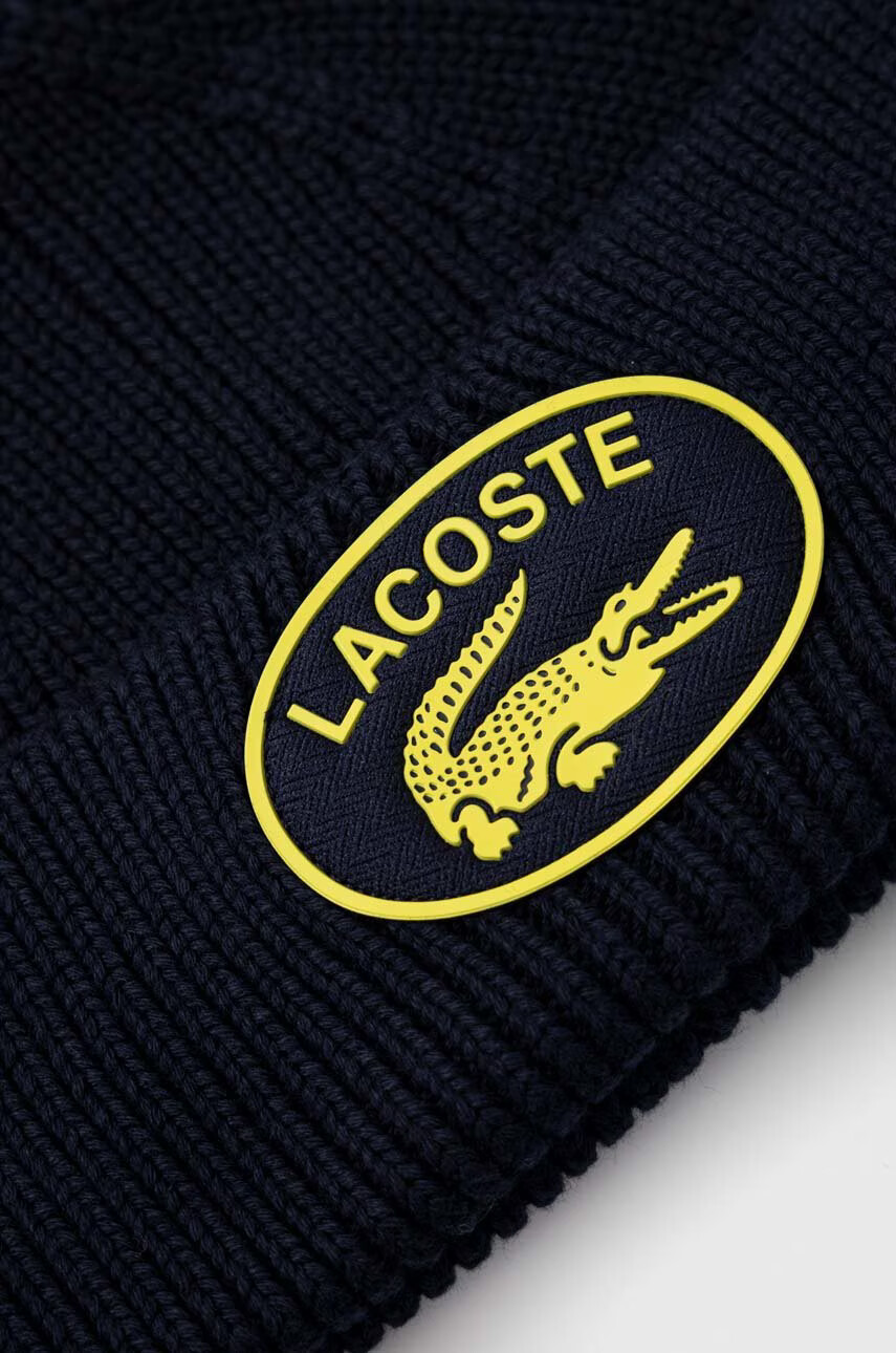 Lacoste Памучна шапка в тъмносиньо от памук - Pepit.bg