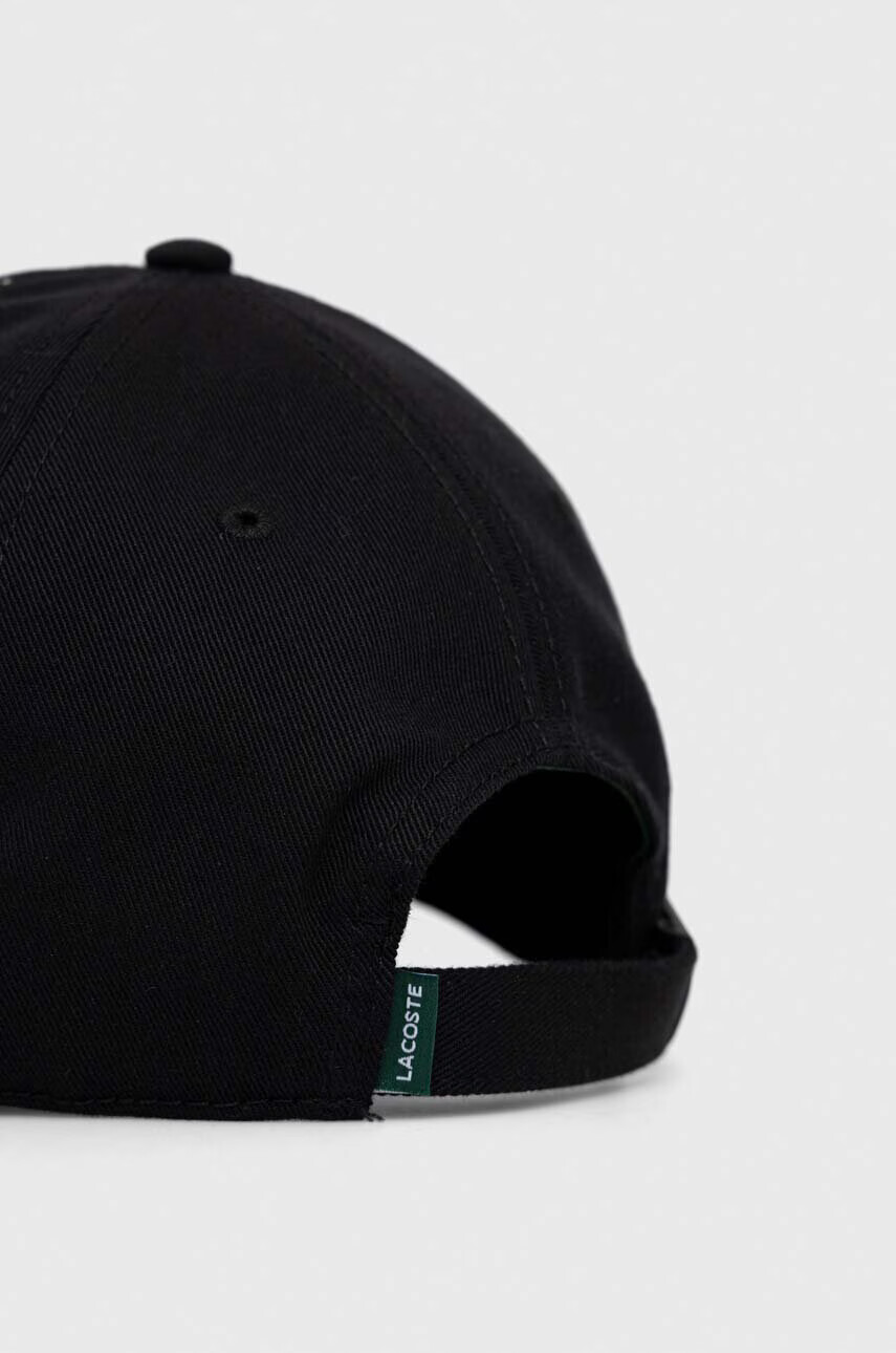 Lacoste Памучна шапка с козирка в черно с апликация - Pepit.bg
