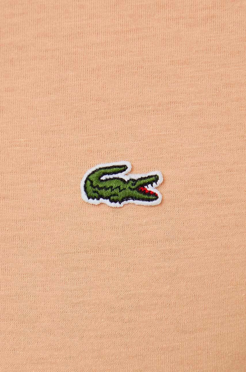 Lacoste Памучна тениска в оранжево с изчистен дизайн - Pepit.bg