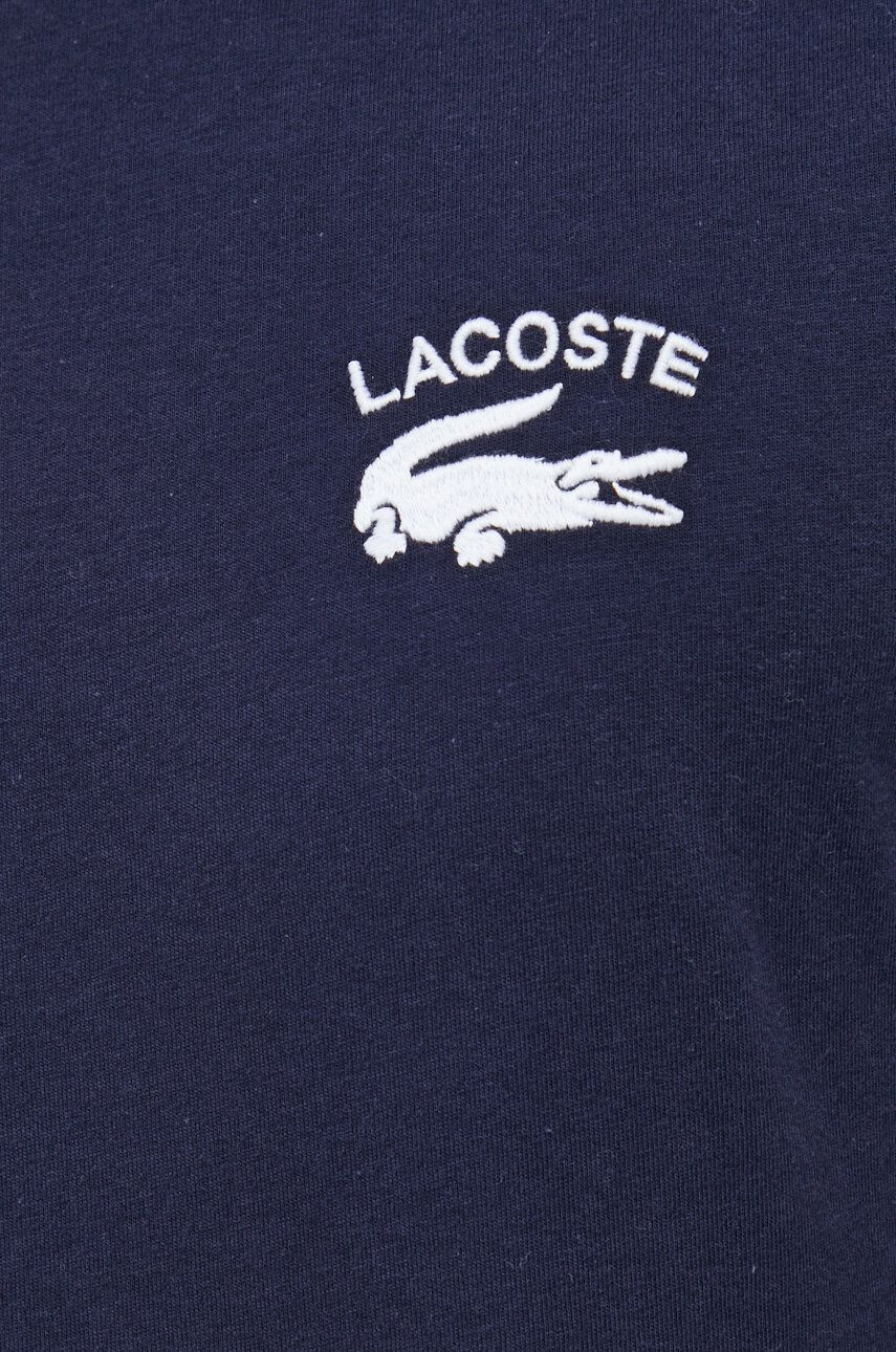 Lacoste Памучна тениска в тъмносиньо с апликация - Pepit.bg