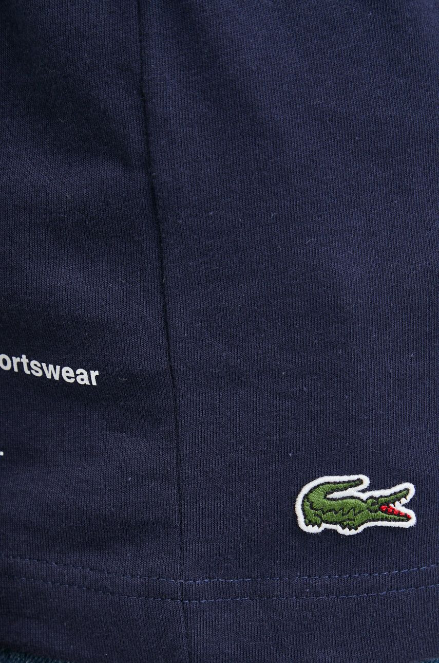 Lacoste Памучна тениска в тъмносиньо с апликация - Pepit.bg