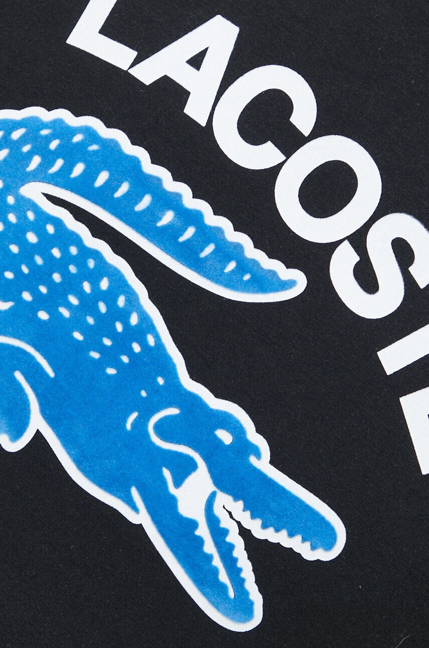 Lacoste Памучна тениска в черно с принт - Pepit.bg