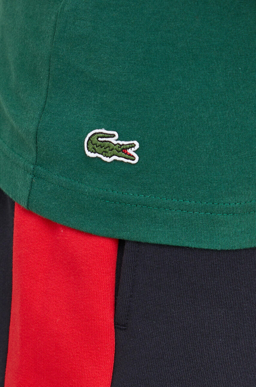 Lacoste Памучна тениска в зелено с принт - Pepit.bg