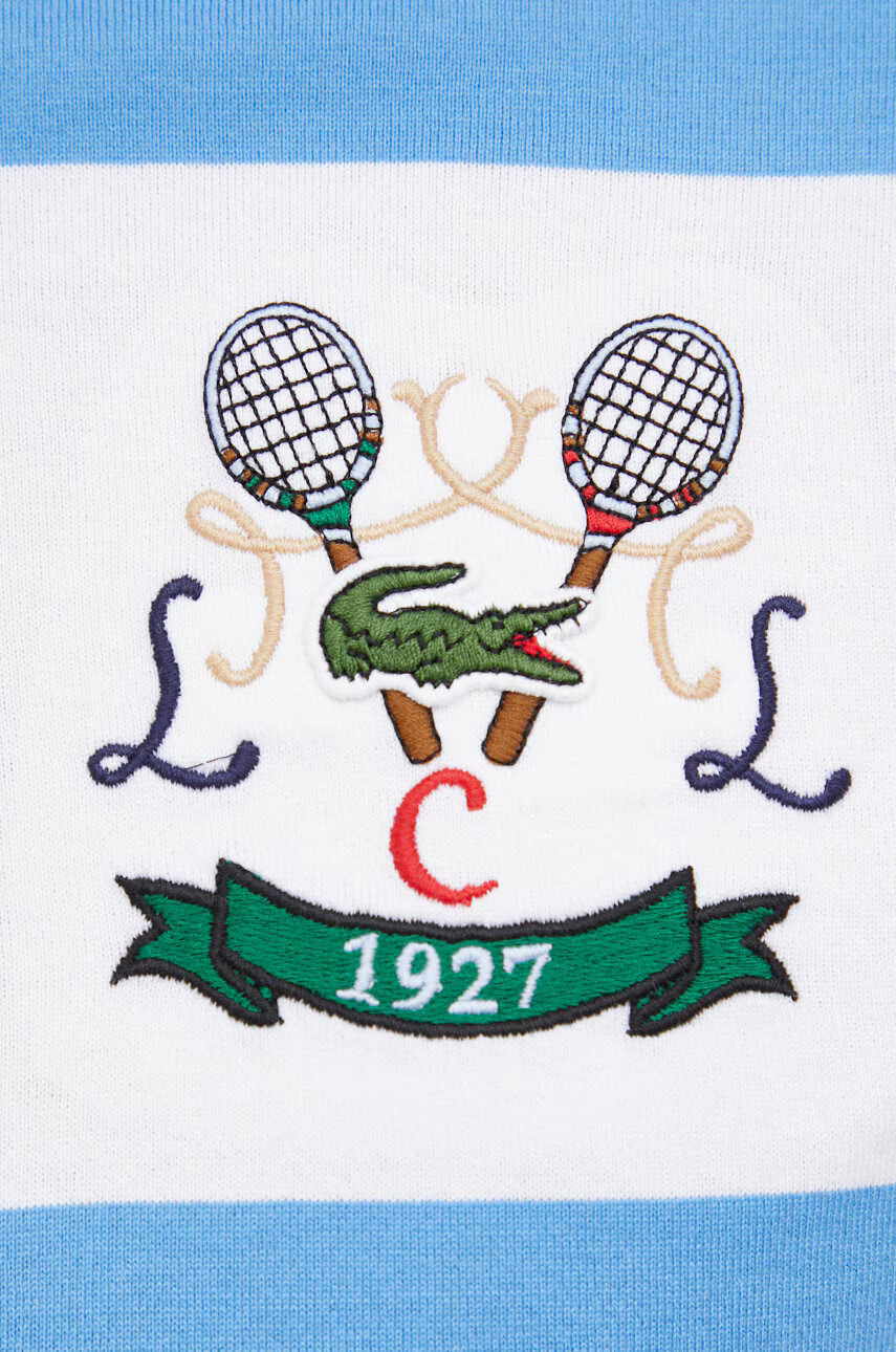 Lacoste Памучна тениска в зелено с принт - Pepit.bg