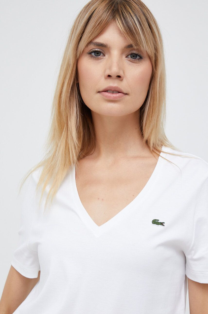 Lacoste Памучна тениска в тъмносиньо - Pepit.bg