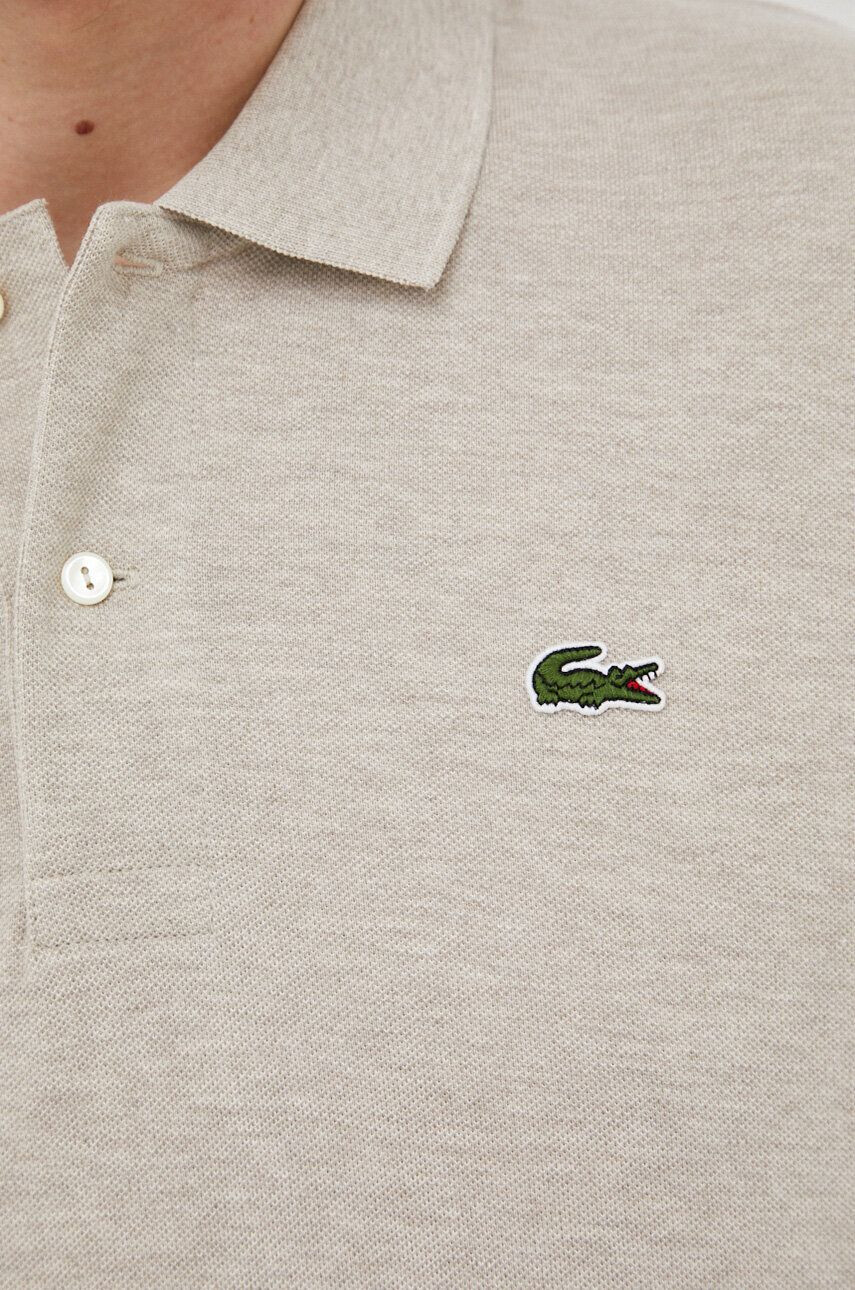 Lacoste Памучна тениска с яка меланж на - Pepit.bg