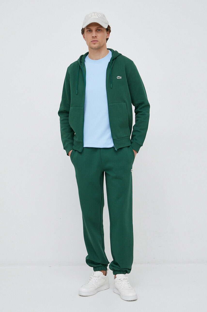 Lacoste Спортен панталон в зелено меланж на - Pepit.bg