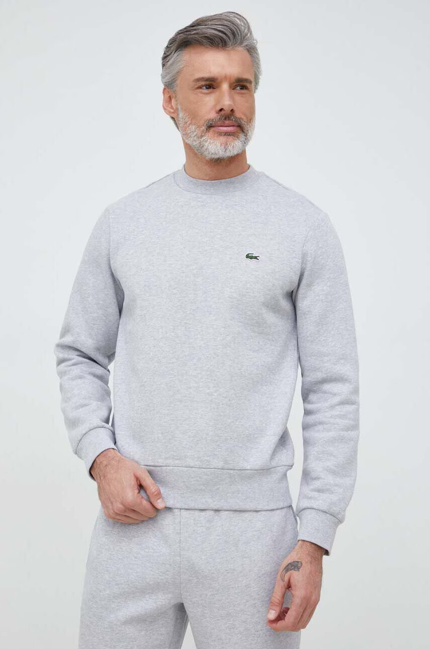 Lacoste Суичър в сиво с изчистен дизайн - Pepit.bg