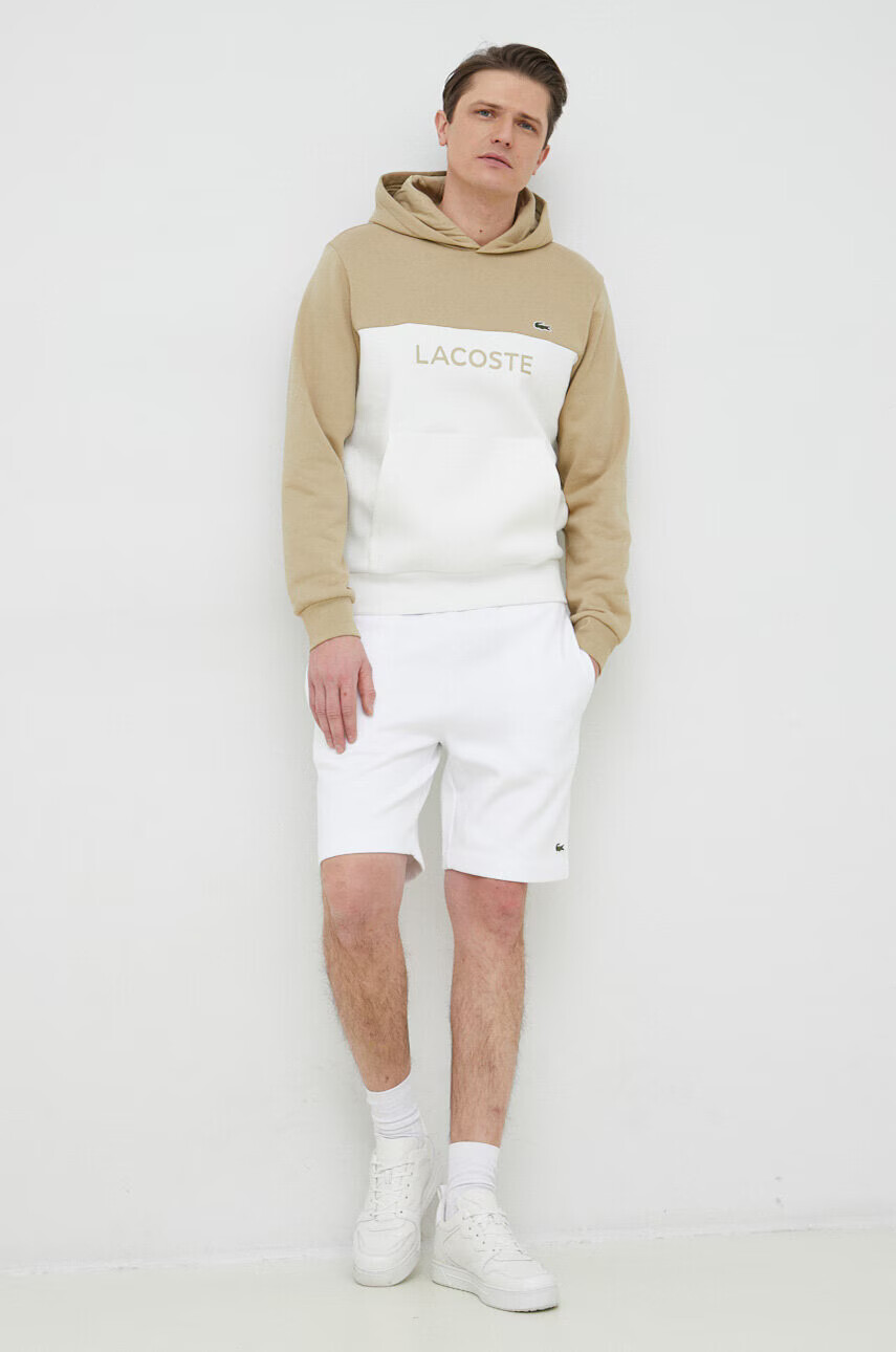 Lacoste Суичър в зелено с качулка с десен - Pepit.bg
