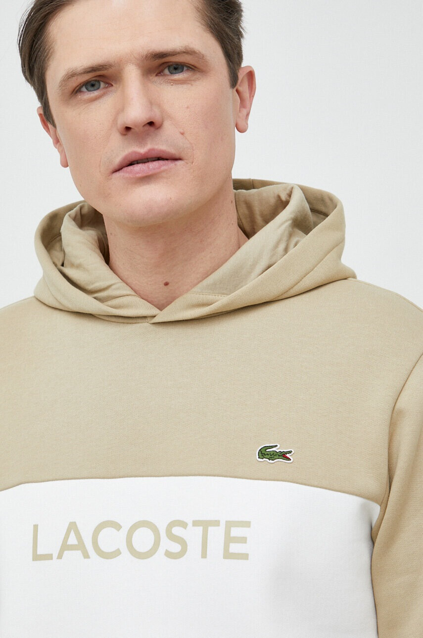 Lacoste Суичър в зелено с качулка с десен - Pepit.bg