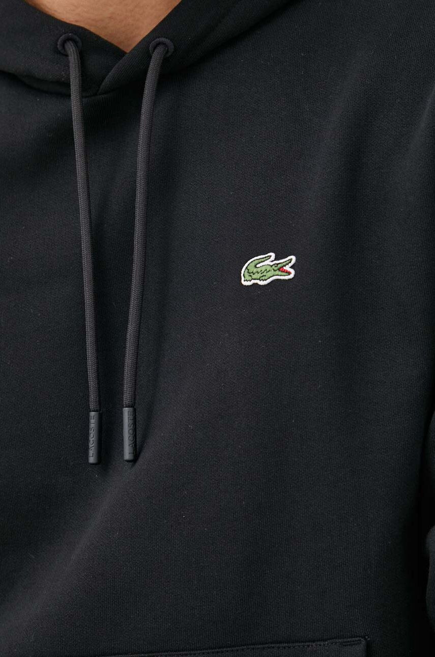 Lacoste Суичър в черно с изчистен дизайн - Pepit.bg